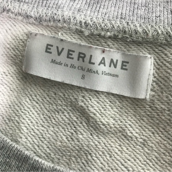 Everlane French Terry Heather Light Gray Sweatshirt Sweater Small - Picture 5 of 5